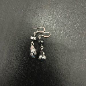 Black and Silver Earrings